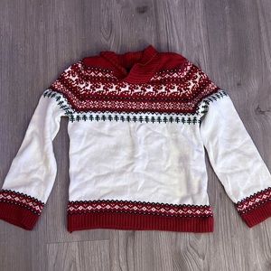 thick knitted red white green blue sweater